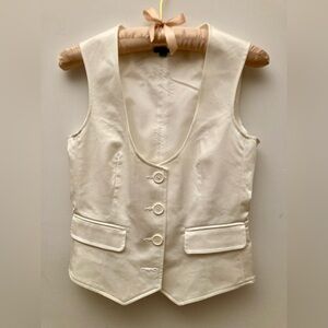 White Tuxedo Vest